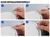 ACETIDE Led  Downlight 6W 9W 16W 24W led Ceiling Recessed panel Light Painel lamp decoration round square  Blue+White 2 color