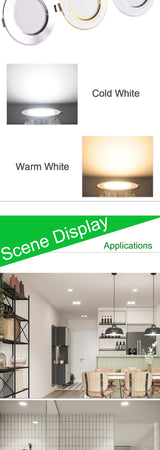 Downlight 3W 5W 9W 12W 15W 18W led downlight Silver White gold Ultra Thin Aluminum AC220V 240V Round Recessed LED Spot Lighting