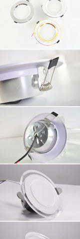 Downlight 3W 5W 9W 12W 15W 18W led downlight Silver White gold Ultra Thin Aluminum AC220V 240V Round Recessed LED Spot Lighting