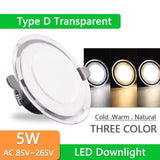 Downlight 3W 5W 9W 12W 15W 18W led downlight Silver White gold Ultra Thin Aluminum AC220V 240V Round Recessed LED Spot Lighting