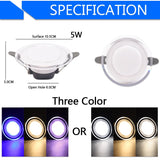 Downlight 3W 5W 9W 12W 15W 18W downlight AC 220V 240V Ultra Thin gold Silver Aluminum Round Recessed LED Spot Lighting six color