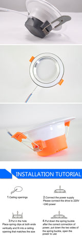 Downlight 3W 5W 9W 12W 15W 18W downlight AC 220V 240V Ultra Thin gold Silver Aluminum Round Recessed LED Spot Lighting six color