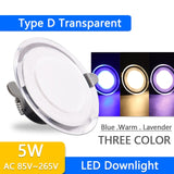Downlight 3W 5W 9W 12W 15W 18W downlight AC 220V 240V Ultra Thin gold Silver Aluminum Round Recessed LED Spot Lighting six color