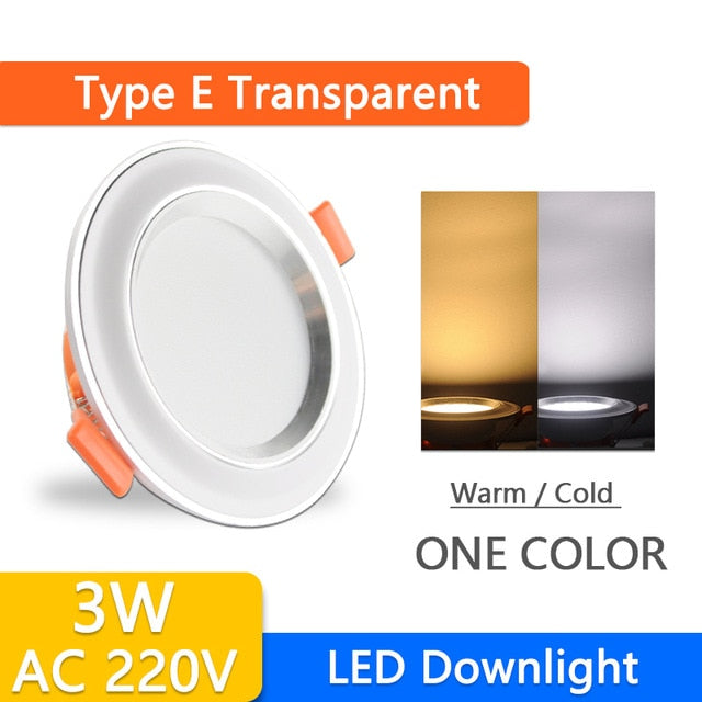 Downlight 3W 5W 9W 12W 15W 18W downlight AC 220V 240V Ultra Thin gold Silver Aluminum Round Recessed LED Spot Lighting six color