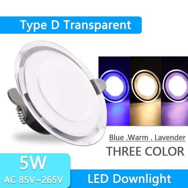LED Downlight 3W 5W 9W 12W 15W 18W AC220V 240V downlight gold Silver White Ultra Thin Aluminum Round Recessed LED Spot Lighting
