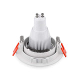 Pack of 2 MR16 Recessed Downlighs Adjustable White Round Lamp Fixtures GU10 MR16 Spotlight Fitting Adjustable