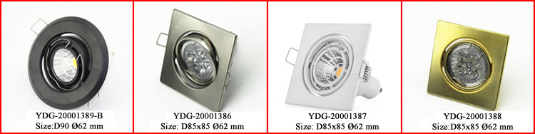 Pack of 2 MR16 Recessed Downlighs Adjustable White Round Lamp Fixtures GU10 MR16 Spotlight Fitting Adjustable