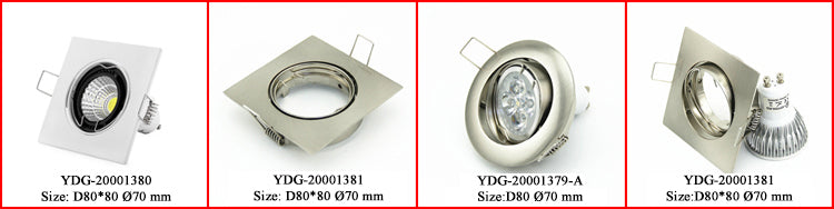 Pack of 2 MR16 Recessed Downlighs Adjustable White Round Lamp Fixtures GU10 MR16 Spotlight Fitting Adjustable