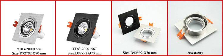 Pack of 2 MR16 Recessed Downlighs Adjustable White Round Lamp Fixtures GU10 MR16 Spotlight Fitting Adjustable