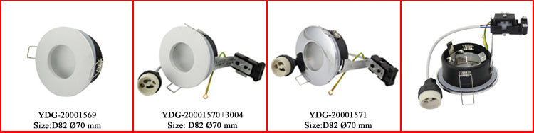 Pack of 2 MR16 Recessed Downlighs Adjustable White Round Lamp Fixtures GU10 MR16 Spotlight Fitting Adjustable