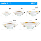 Downlight 3W 5W 9W 12W 15W 18W Spot led downlight AC 220V gold Silver White Ultra Thin Aluminum Round Recessed LED Spot Lighting