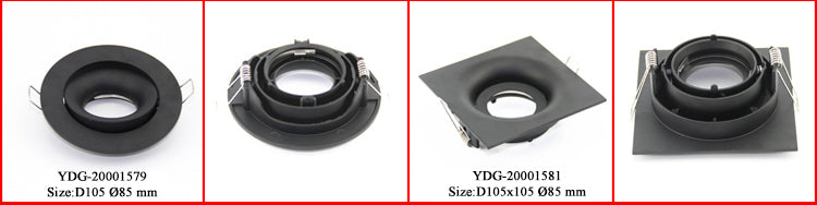 Pack of 2 MR16 Recessed Downlighs Adjustable White Round Lamp Fixtures GU10 MR16 Spotlight Fitting Adjustable