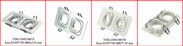 Pack of 2 MR16 Recessed Downlighs Adjustable White Round Lamp Fixtures GU10 MR16 Spotlight Fitting Adjustable