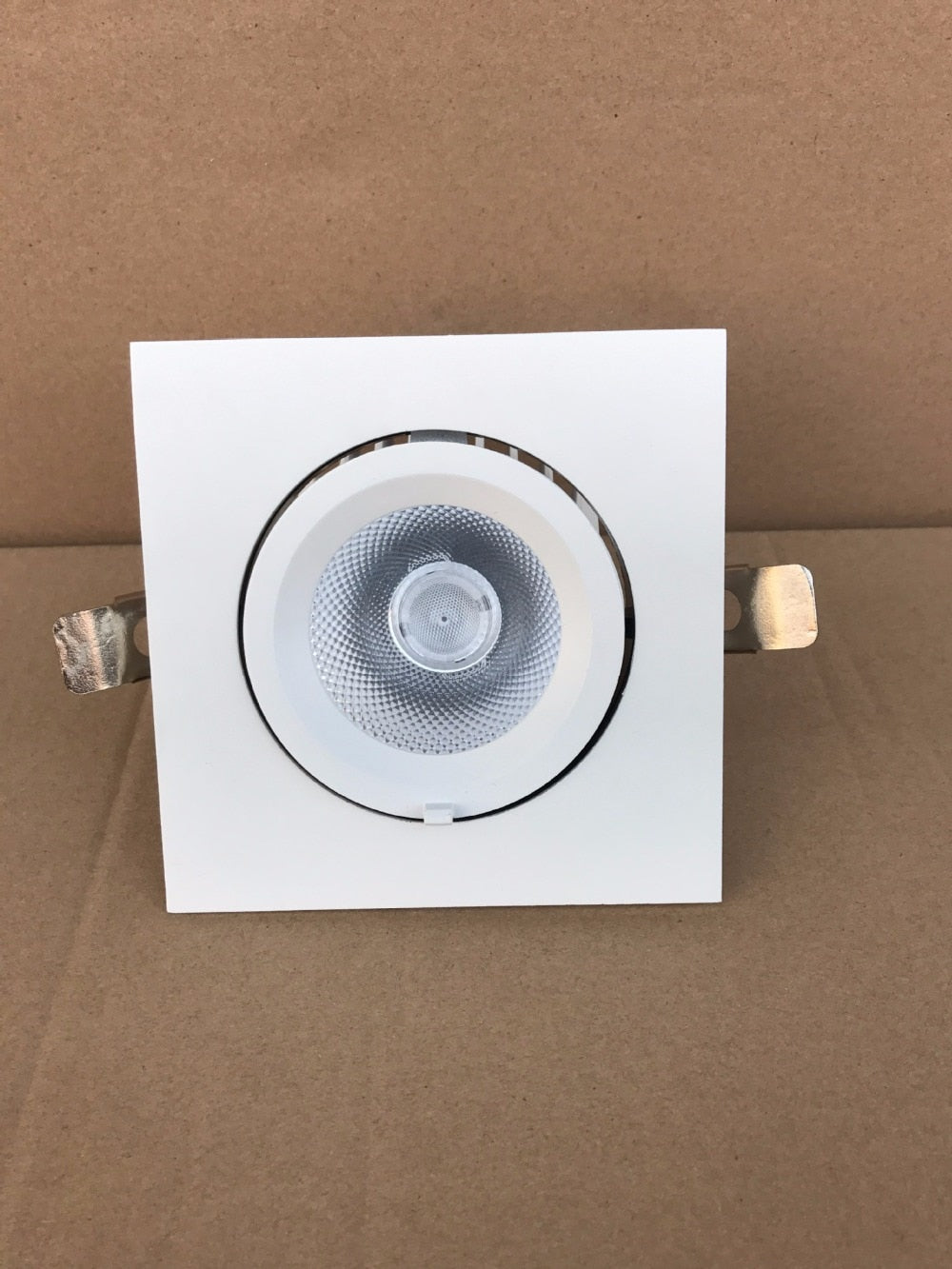 Rotate 360 degrees dimmable COB LED Ceiling light round high 20W 30W COB grille brushed White round LED Ceiling downlight
