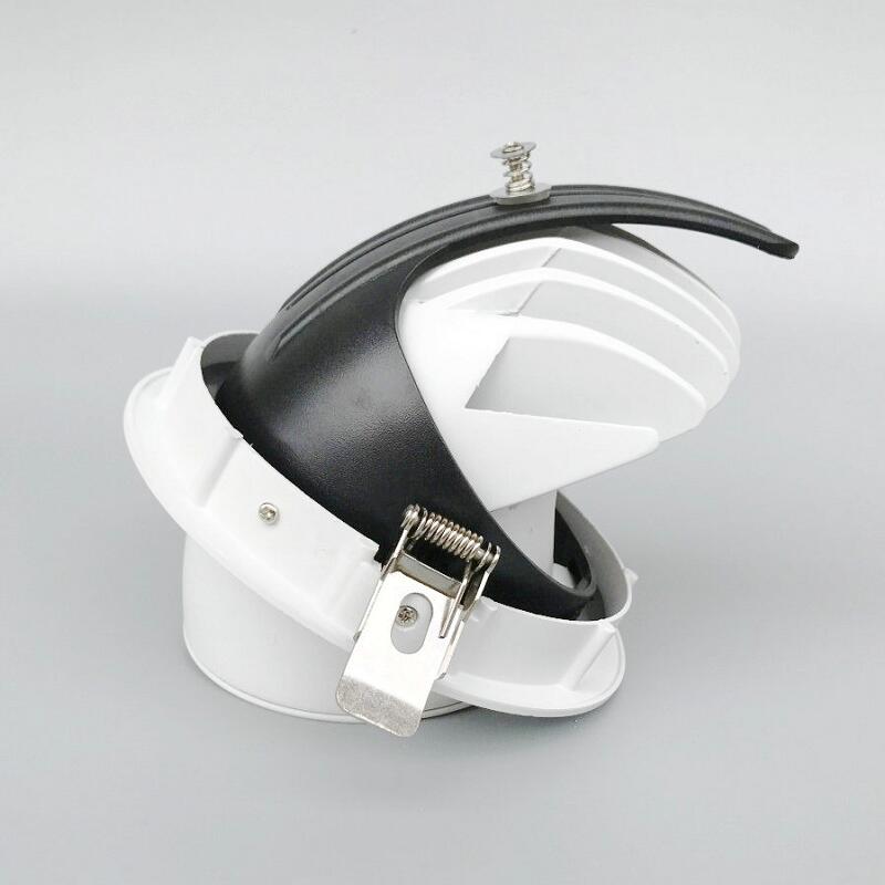 Rotate 360 degrees dimmable COB LED Ceiling light round high 20W 30W COB grille brushed White round LED Ceiling downlight