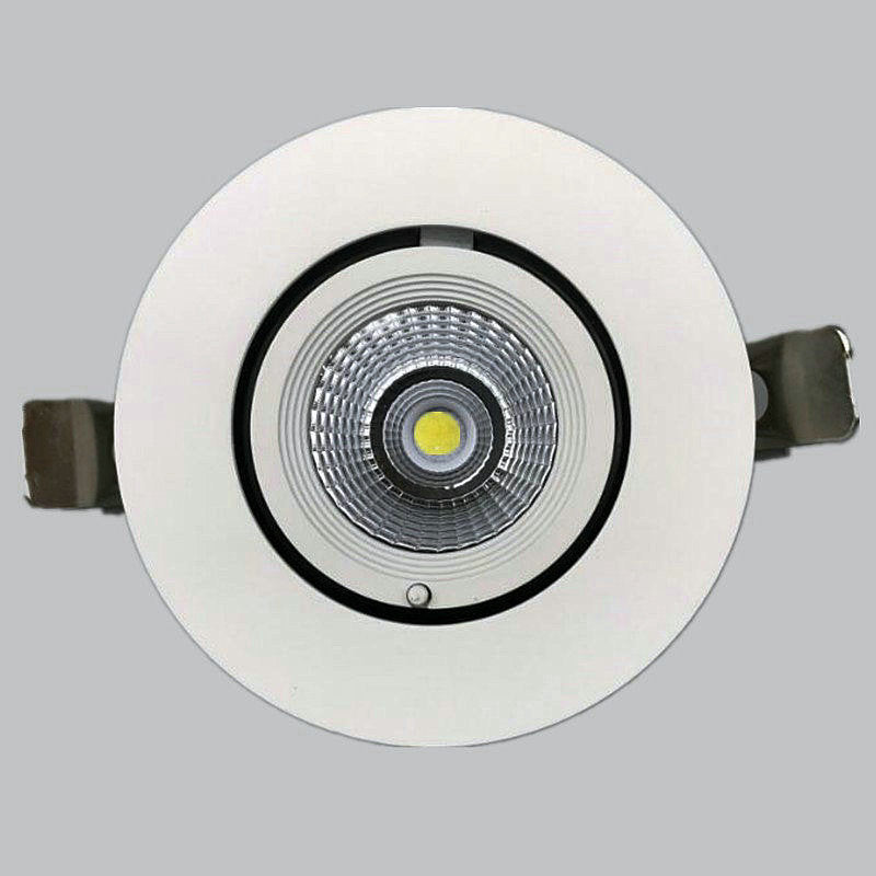 COB LED Ceiling light round high 10W COB grille brushed White 20W square Ceiling downlight Rotate 360 degrees