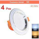 led downlight 4Pcs 3W 5W 9W 12W 15W 18W downlight Ultra Thin Aluminum AC220V Round Recessed LED Spot Lighting indoor lighting