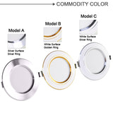 LED downlight 3W 5W 9W 12W 15W 18W downlight AC 220V 240V Ultra Thin gold Silver Aluminum Round Recessed LED Spot Lighting