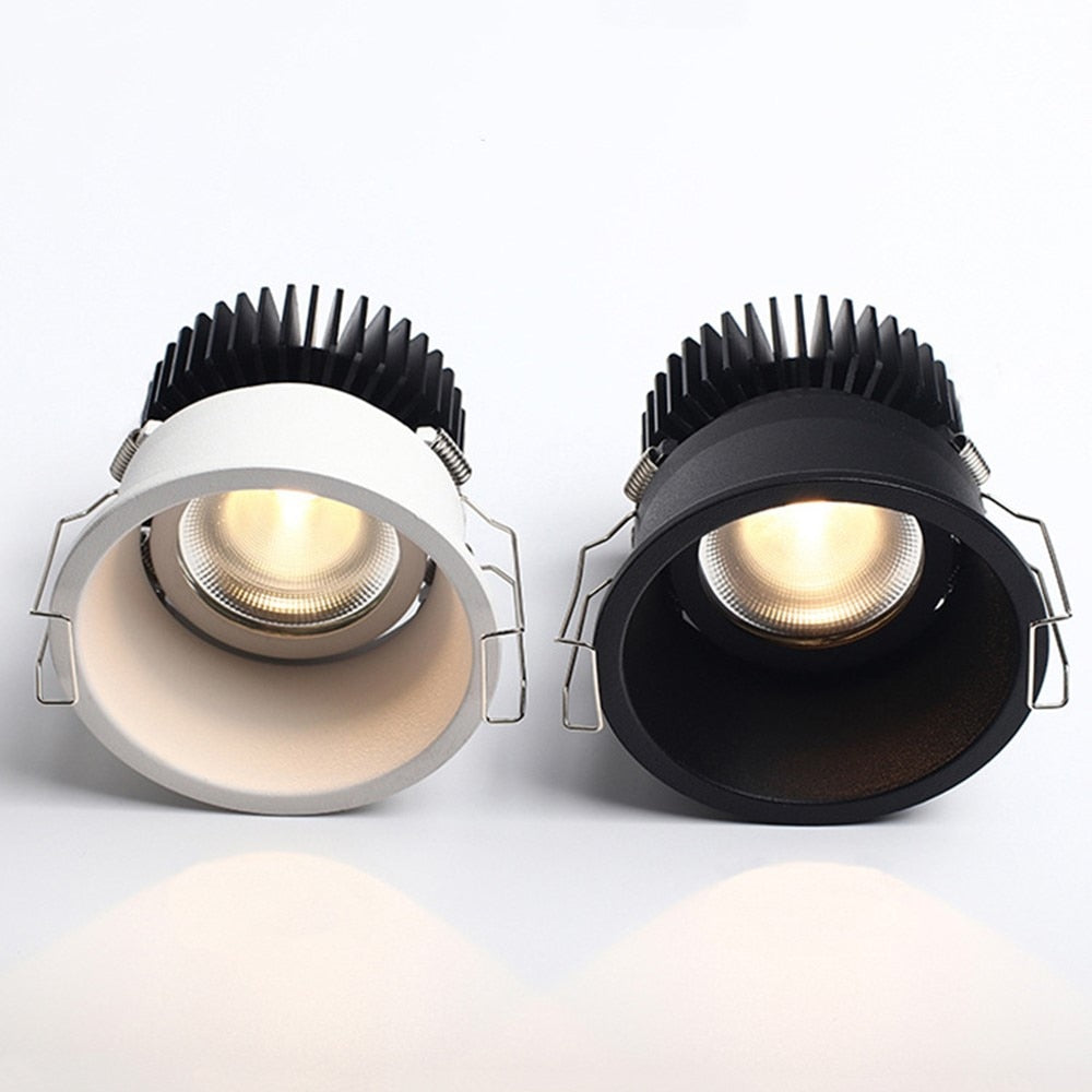 Anti-Glare LED Downlight 20W 12W 7W Led Spot Lights 220V 110V Led Bulb Recessed Downlight led Bedroom Indoor LED Spot Lighting