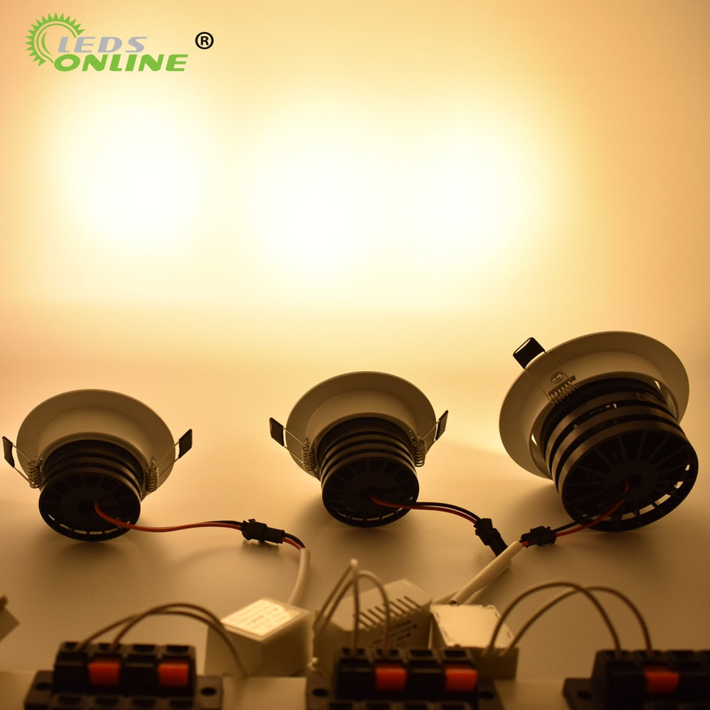 COB Spot led Downlight it Dimmable Silver White Black Profile mini 3W 5W 7W 12W Recessed spot light home Indoor New Design