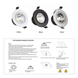 COB Spot led Downlight it Dimmable Silver White Black Profile mini 3W 5W 7W 12W Recessed spot light home Indoor New Design