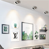 DBF Angle Adjustable LED COB Recessed Downlight Black/White Housing 5W 7W 12W 15W 18W LED Ceiling Spot Light for Pic Background