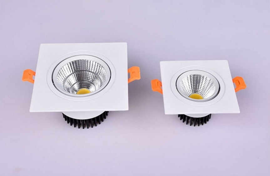 Dimmable LED COB Spotlight Ceiling lamp AC85-265V 3W 5W 7W 9W 12W 15W Aluminum recessed downlights round Led Spot Light