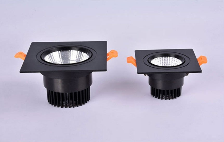 Dimmable LED COB Spotlight Ceiling lamp AC85-265V 3W 5W 7W 9W 12W 15W Aluminum recessed downlights round Led Spot Light