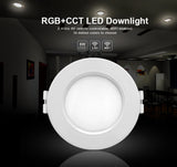 FUT068 6W RGB+CCT LED Downlight AC100-240V Round Smart Led panel light dimmable compatible APP/2.4G Hz RF FUT092 remote control