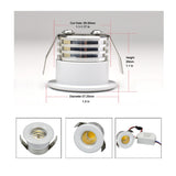 Small Spot 4pc/pack Downlights COB 3W led spots 220v dimmable Light ceiling recessed spot LED recessed spot light