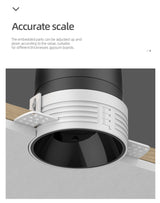 Aisilan LED recessed downlight Frameless anti-glare for living room corridor bedroom Angle Adjustable cutout size 8cm spot light LED