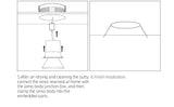 Aisilan LED recessed downlight Frameless anti-glare for living room corridor bedroom Angle Adjustable cutout size 8cm spot light LED