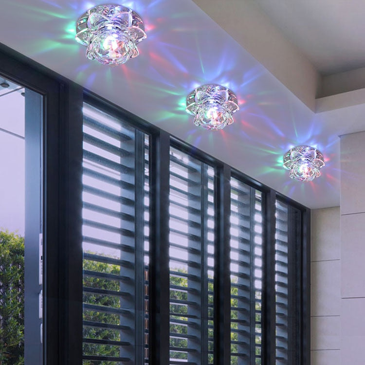 Crystal Spotlight LED Ceiling Light Embedded Living Room Downlight Ceiling Aisle Light Corridor Light