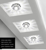 Crystal Spotlight LED Ceiling Light Embedded Living Room Downlight Ceiling Aisle Light Corridor Light