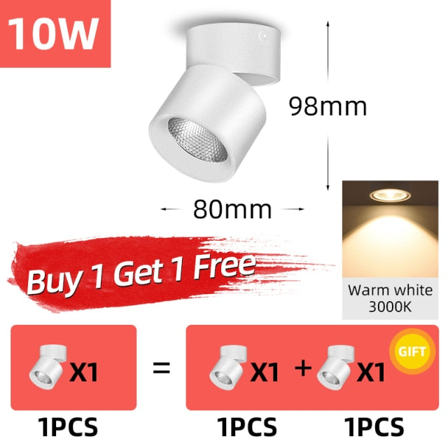Surface Mounted Led Downlight Led Spot Light 220V 10/15/25W 110V Round Downlights Spot Led encastrable Lighting Fixture for Home