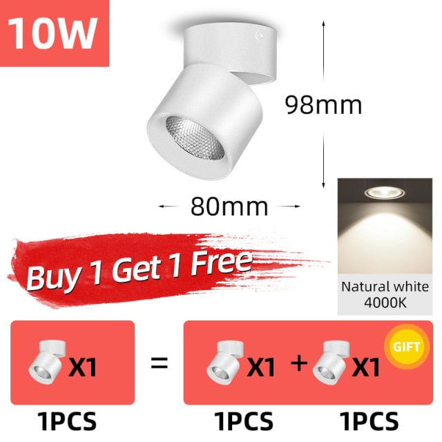 Surface Mounted Led Downlight Led Spot Light 220V 10/15/25W 110V Round Downlights Spot Led encastrable Lighting Fixture for Home