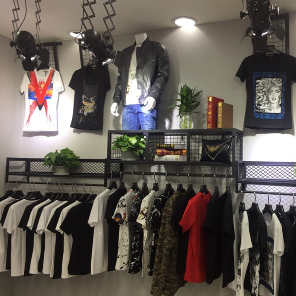 E27 Exhibition Hall Iron Art Bedroom Track Ceiling Lamp Bar Retro Industrial Hotel Telescopic Spotlight High Power Adjustable