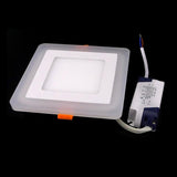 LED Ceiling 6W 9W 16W 24W Recessed panel Light Panel lamp home decoration round square Led Panel Downlight Blue +White 2 colors