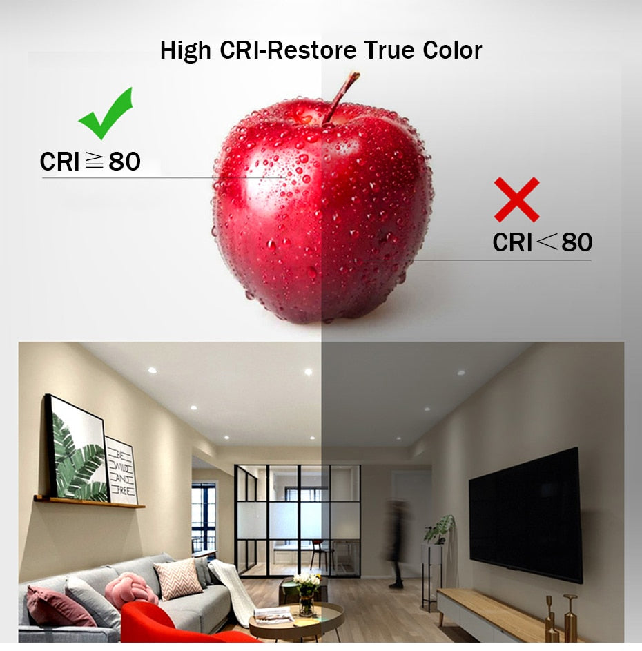 LED Downlight 3W 5W 7W 9W 12W Recessed LED Lamp Warm White Cold White Led Bulb Bedroom Kitchen Indoor LED Spot Light AC220V 230V