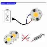 LED COB Chip 220V 10pcs/lot 3W 5W 7W 9W Smart IC No Need Driver LED Bulb Lamp for Flood Light Spotlight Downlight Diy Lighting
