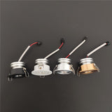 LED 3w 5w cob spot light dimmable Opening 4-4.5 cm downlight Recessed aluminum white black gold silver 110V 220V