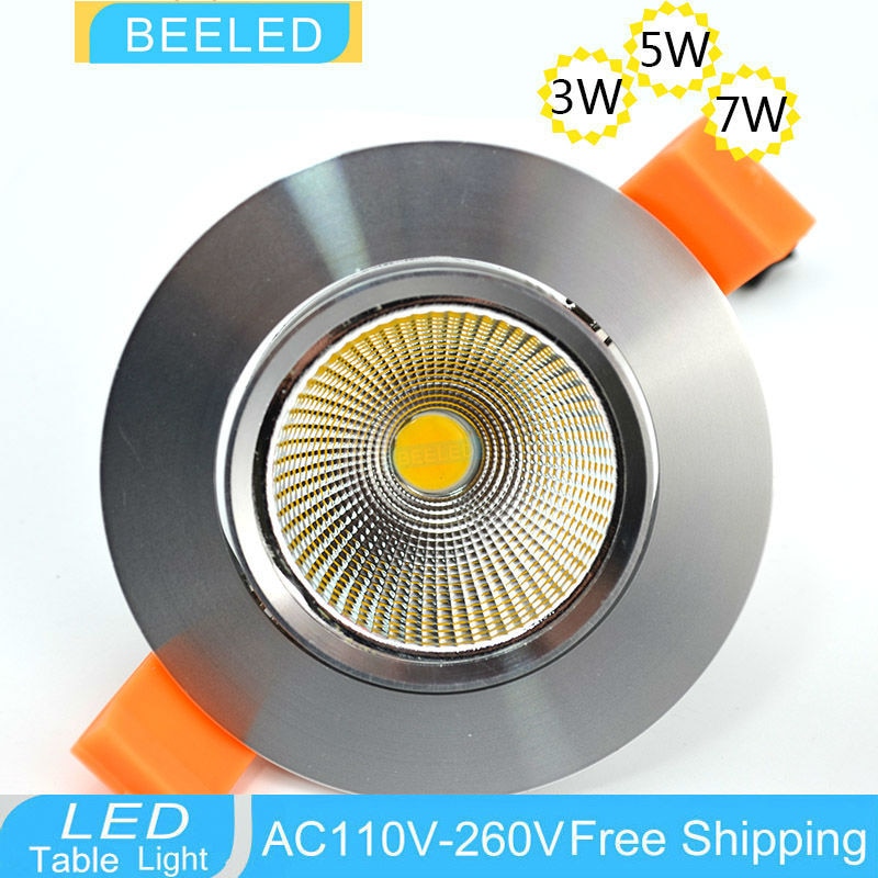 LED Downlights COB 3W 5W 7W Recessed LED downlight led bulb Spot Light Lamp warm white aluminum dimmable 220V 110V home decor