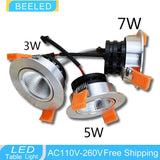 LED Downlights COB 3W 5W 7W Recessed LED downlight led bulb Spot Light Lamp warm white aluminum dimmable 220V 110V home decor