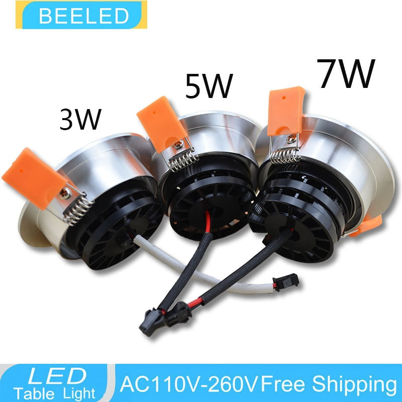LED Downlights COB 3W 5W 7W Recessed LED downlight led bulb Spot Light Lamp warm white aluminum dimmable 220V 110V home decor