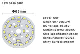 LED 5pcs/lot SMD 5730 lamp Bead 3W 7W 12W 18W 24W 36W Brightness Light Board For led bulb led downlight led spotlight