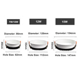 DBF 2020 Frameless 3 Light Temperature Anti Glare Recessed Downlight 7W 10W 12W 15W Round LED Ceiling Spot Light Pic Background