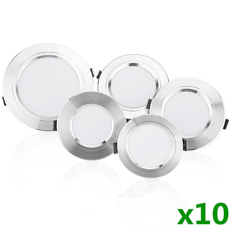 Led Downlights 5W 9W 12W 15W 18W 10pcs/lot AC 220V 230V 240V LED Ceiling Downlight Lamps Led Ceiling Lamp Home Indoor Lighting