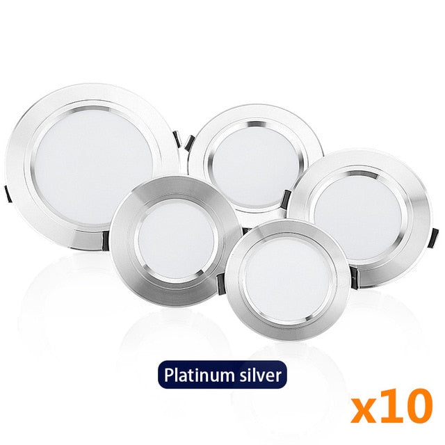 Led Downlights 5W 9W 12W 15W 18W 10pcs/lot AC 220V 230V 240V LED Ceiling Downlight Lamps Led Ceiling Lamp Home Indoor Lighting