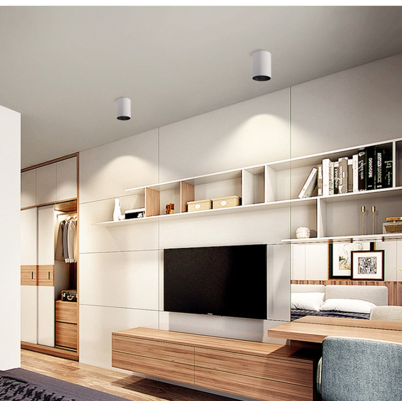 Dimmable Round Surface Mounted LED Downlights 7W 9W 12W 15W COB LED Ceiling Spot Lights AC110-220V LED Lamp Indoor Lighting