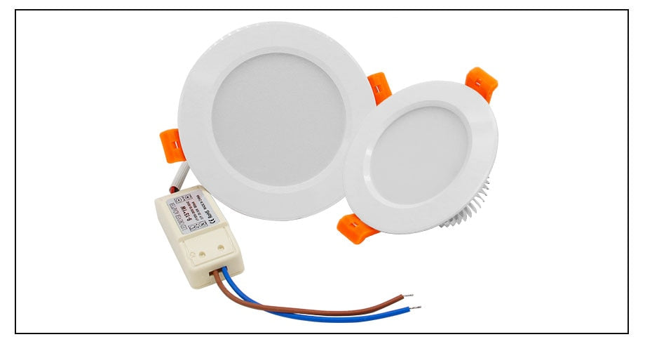 DBF New White LED Recessed Downlight Not Dimmable 5W 7W 10W 12W LED Ceiling Spot Lamp with AC110V 220V LED Driver Home Decor